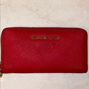 Red Michael Kors Wallet
